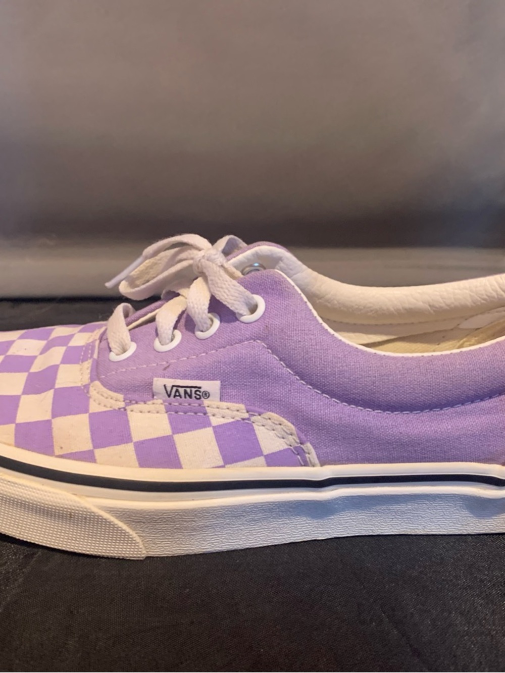 Vans Unisex Checkerboard ‘Violet Tulip’ Authentic Canvas Sneakers - Picture 4 of 14